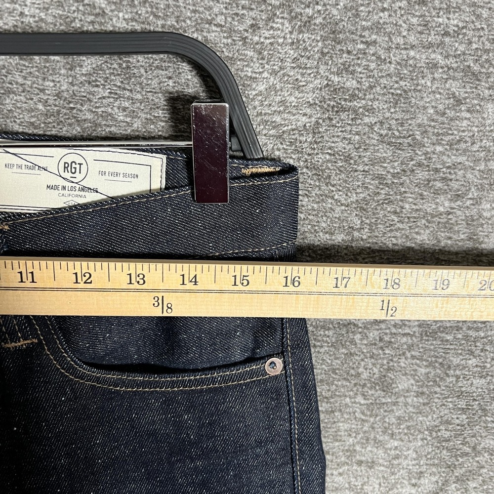 RGT SK Jeans Sz 29 15oz Indigo Skinny Raw Denim Button Fly‎ USA Rogue Territory - Picture 4 of 13